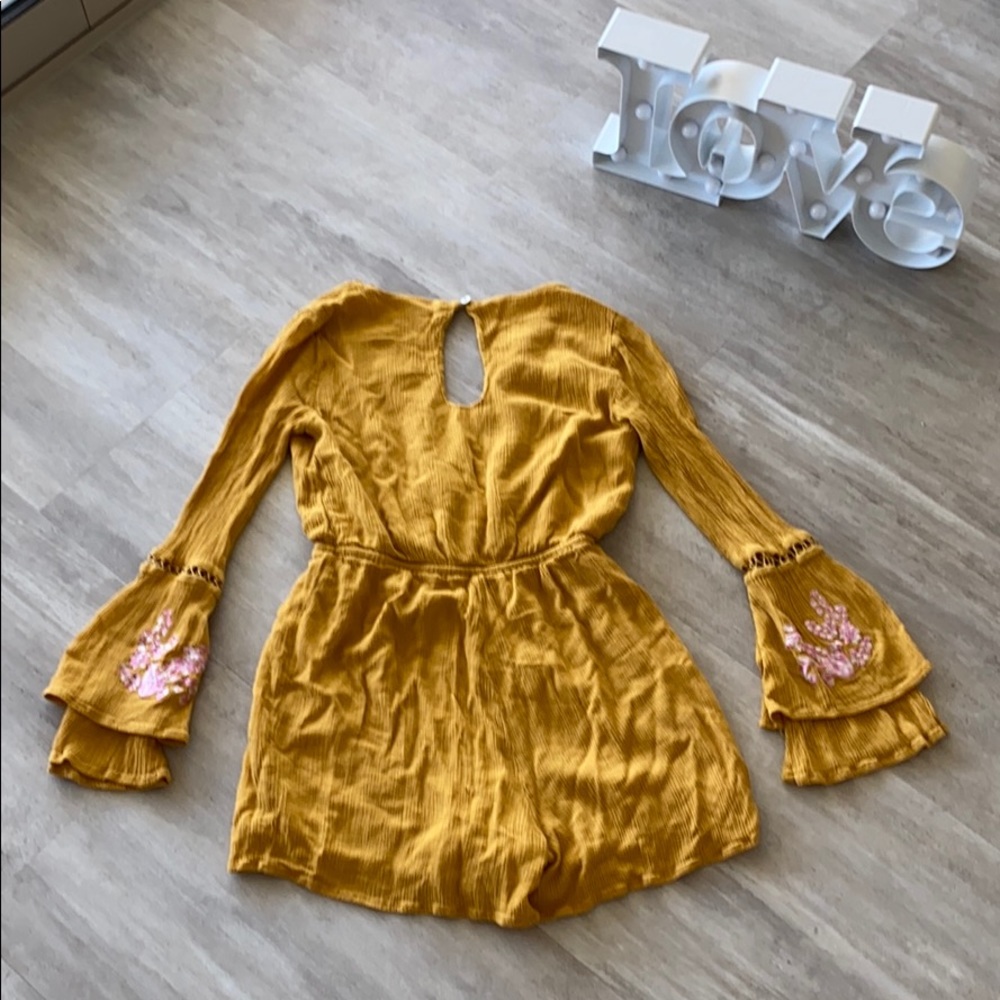 Mustard Spring Romper - Picture 4 of 5